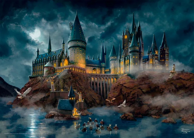 Puzzle Wizarding World, Harry Potter™, Hogwarts Castle von Thomas Kinkade, 1000 Puzzleteile, Made in Germany de Schmidt Spiele, édition Multicolore – boîte 2 sur 2