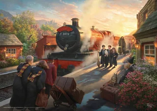 Puzzle Wizarding World, Harry Potter™ Hogwarts Express™ von Thomas Kinkade, 1000 Puzzleteile, Made in Germany de Schmidt Spiele, édition Multicolore – boîte 2 sur 2