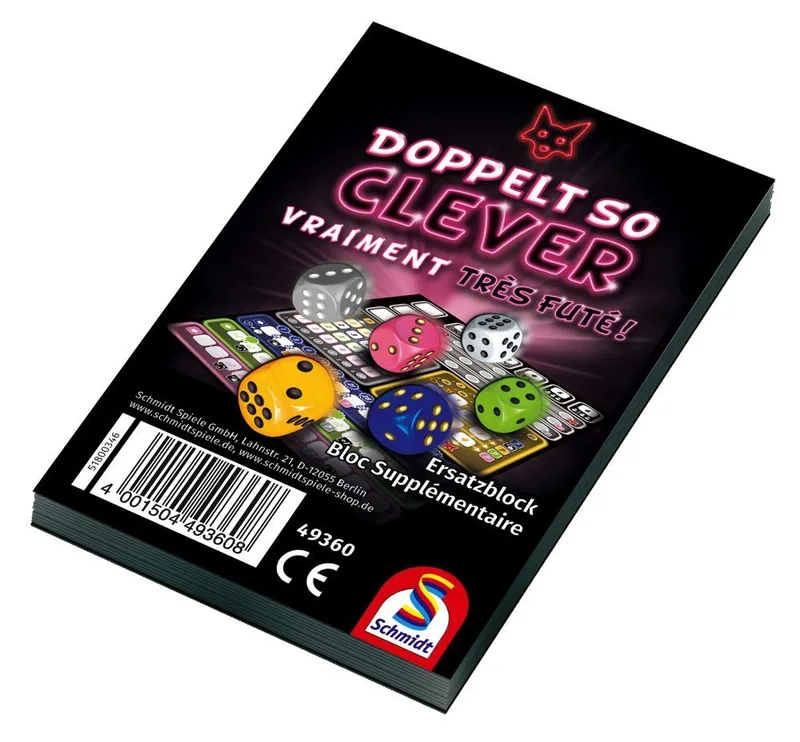 Spiel 1 Schmidt Spiele Zusatzblock Doppelt so clever! 49360 van Schmidt Spiele – doos