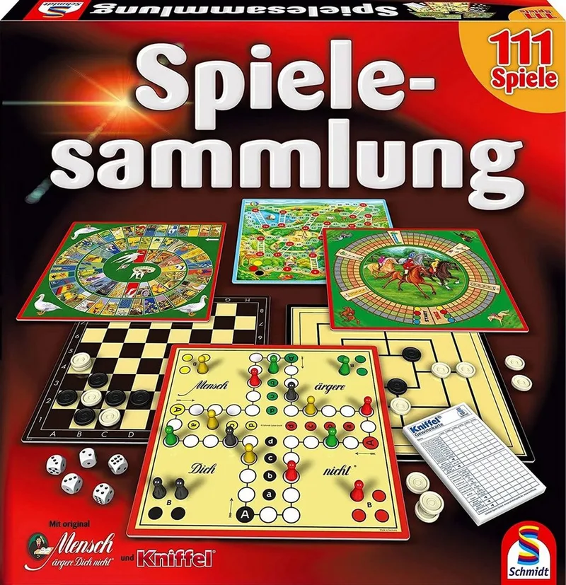 Spiel 111er Spielesammlung Brettspiele Klassiker Familie von Schmidt Spiele – Schachtel