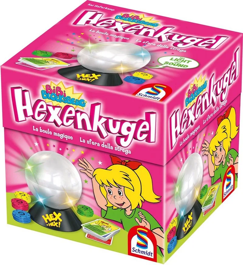 Spiel Bibi Blocksberg, Hexenkugel, mit Sound- und Lichteffekten från Schmidt Spiele, utgåva Bunt – kartong