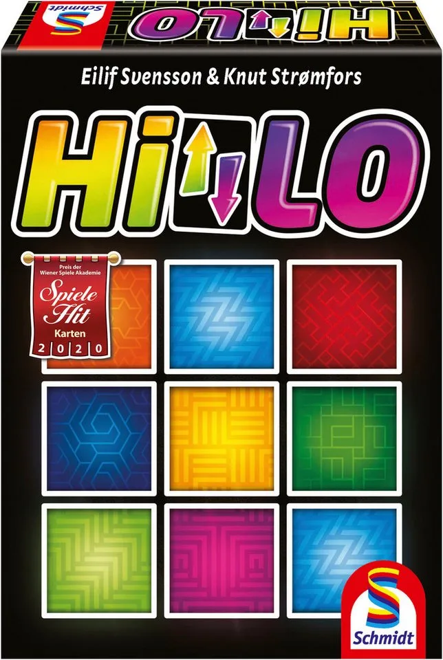 Spiel HILO, Familienspiel från Schmidt Spiele, utgåva Bunt – kartong