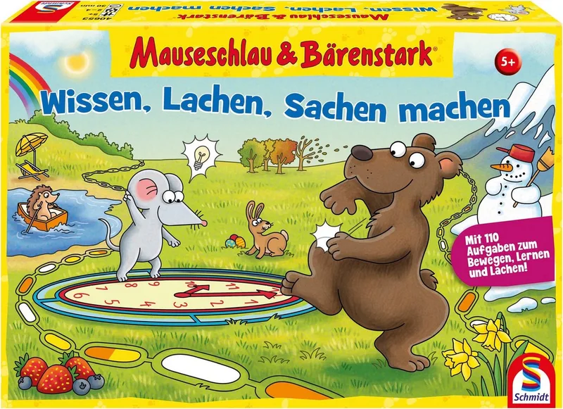 Spiel Mauseschlau & Bärenstark, Wissen, Lachen, Sachen Machen, Made in Europe from Schmidt Spiele, Bunt edition – box
