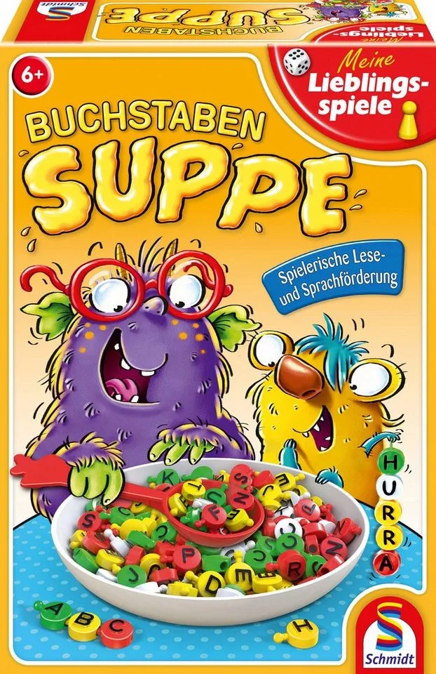 Spiel Meine Lieblingsspiele, Buchstabensuppe de Schmidt Spiele, édition Bunt – boîte