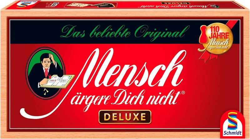 Spiel Mensch ärgere Dich nicht - Deluxe, Familienspiel from Schmidt Spiele, Bunt edition – box