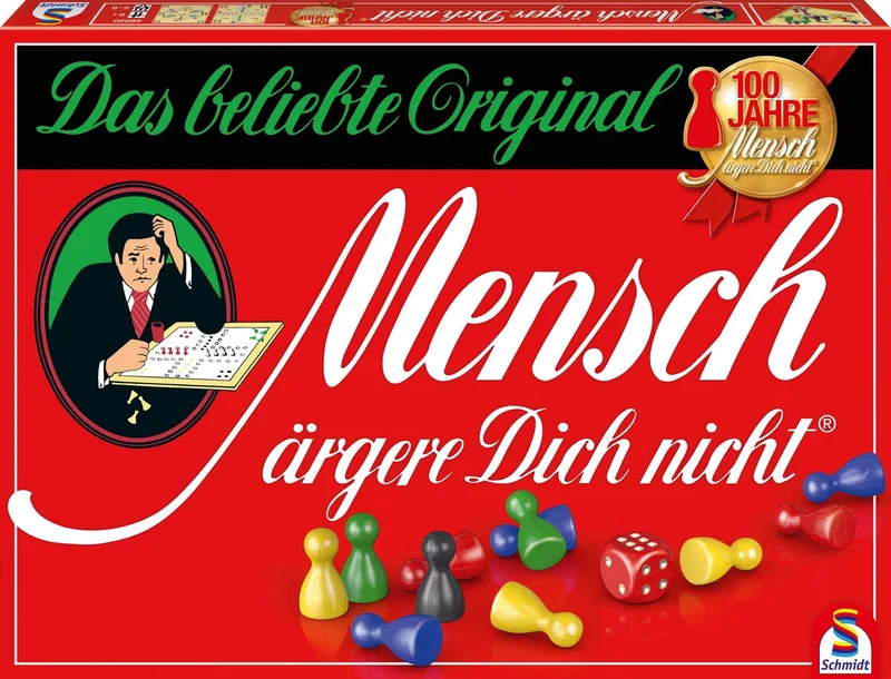 Spiel Mensch ärgere Dich nicht®, Jubiläumsausgabe, Made in Germany van Schmidt Spiele, editie Bunt – doos