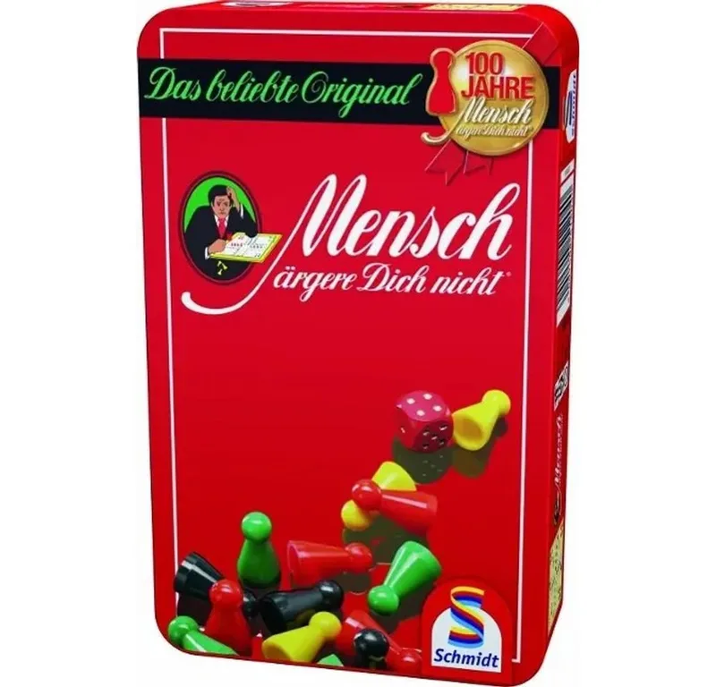 Spiel Mensch ärgere Dich nicht. Kleine Ausgabe in Blechdose from Schmidt Spiele – box