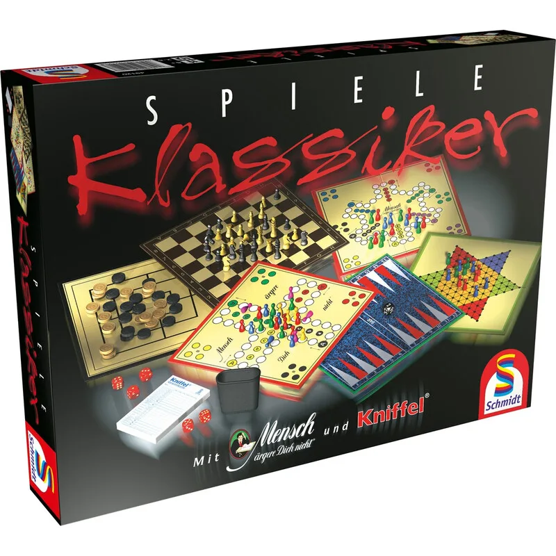 Spiele 49120 Familienspiele Klassiker Spielesammlung ab 6 Jahre fra Schmidt Spiele – æske
