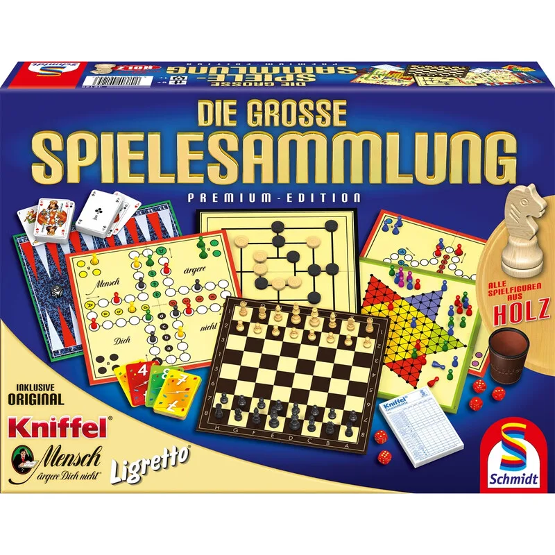 Spiele 49125 Familienspiele Die große Spielesammlung ab 6 Jahre från Schmidt Spiele – kartong