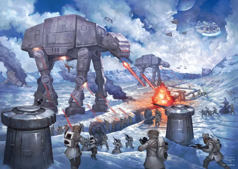 Star Wars puzzel Battle of Hoth 1000 stukjes karton. von Schmidt Spiele, Ausgabe Mehrfarbig – Schachtel