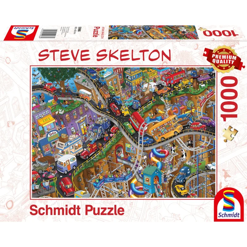 Steve Skelton - Alles in Bewegung - 1000 Teile. van Schmidt Spiele, editie Meerkleurig – doos