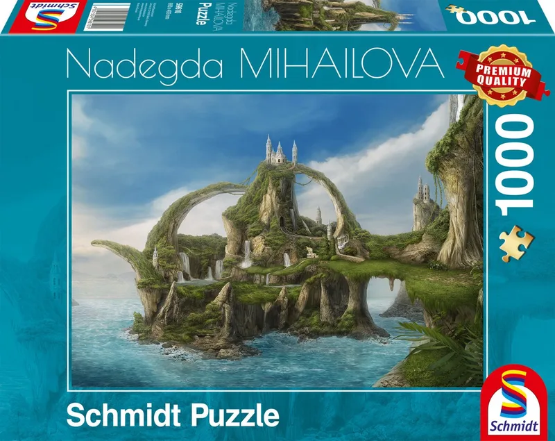 Watervallen Eiland, 1000 stukjes Puzzel van Schmidt Spiele, editie Meerkleurig – doos