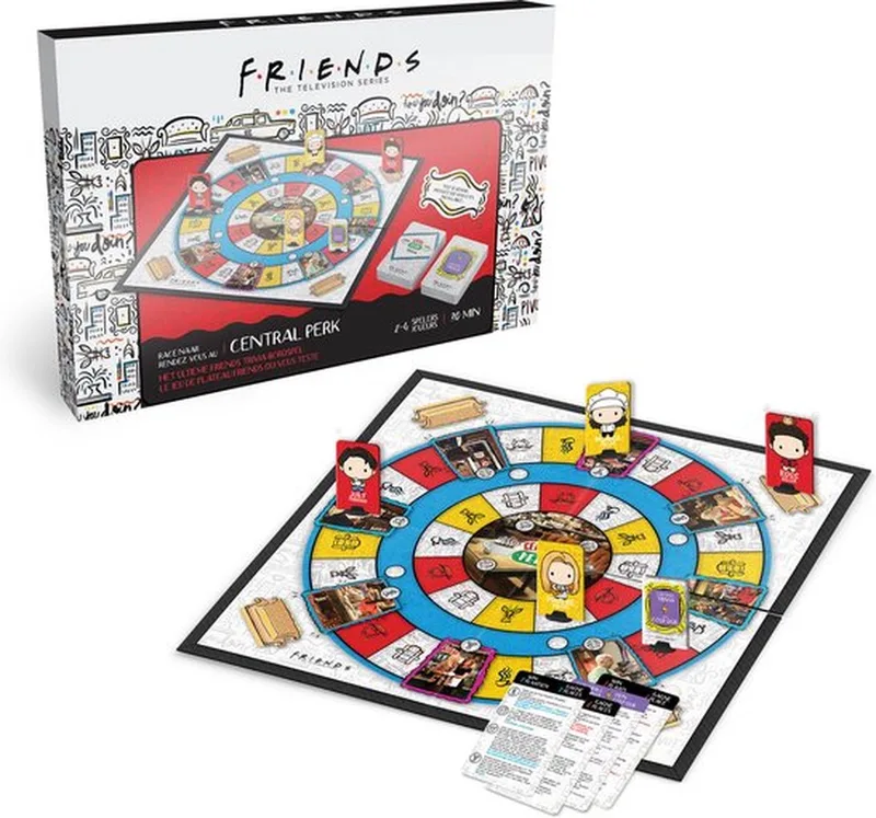 Friends - Race naar Central Perk - Friends tv serie - Trivia - Bordspel - Familiespel de Shuffle – boîte