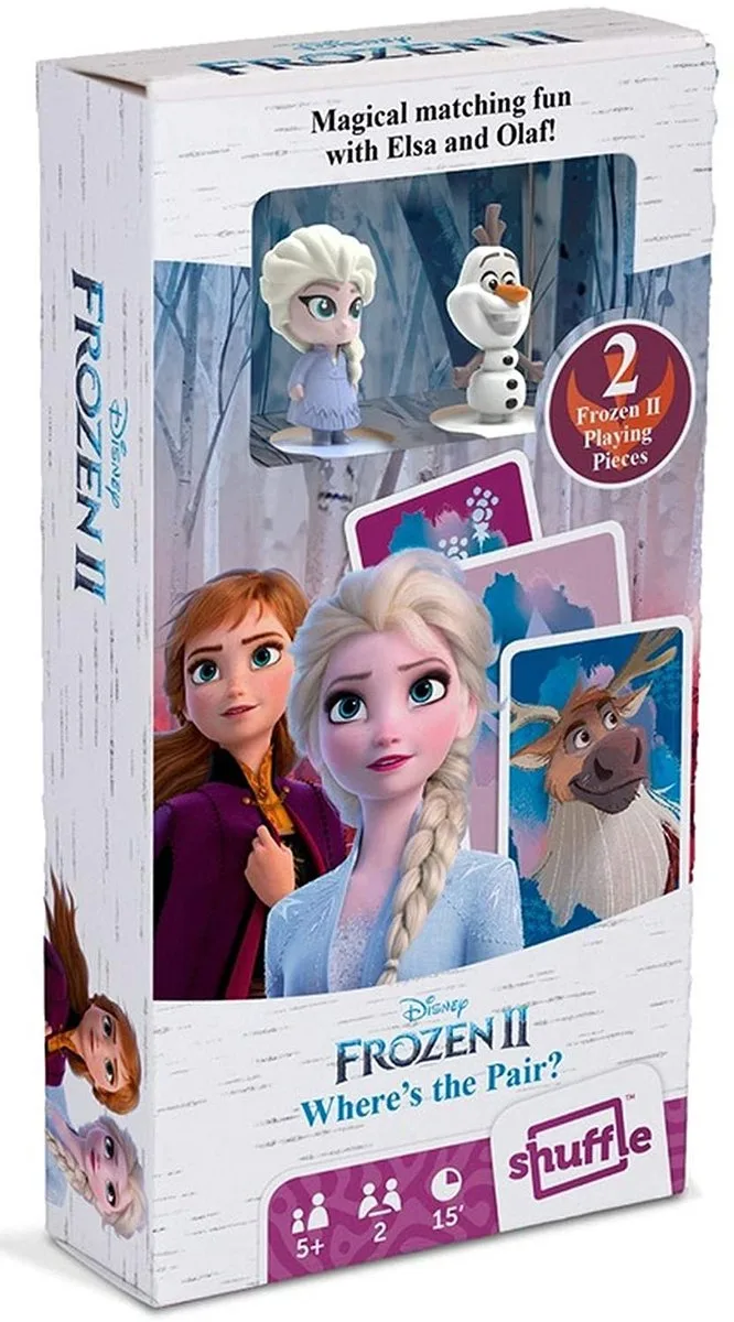 Frozen 2 kaartspel - 2 mini-figuurtjes (Elsa en Olaf) de Shuffle – boîte