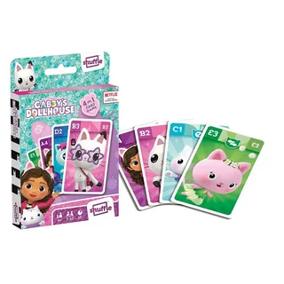 Gabby's Poppenhuis 4 in 1 Kaartspellen (Kwartet, memo, snap från Shuffle – kartong 2 av 4