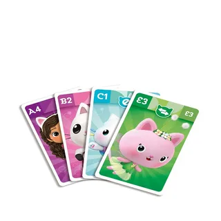 Gabby's Poppenhuis 4 in 1 Kaartspellen (Kwartet, memo, snap från Shuffle – kartong 3 av 4