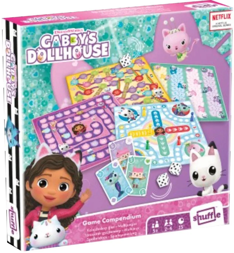 Gabby's Poppenhuis Spelverzameling - Game Compendium de Shuffle – boîte