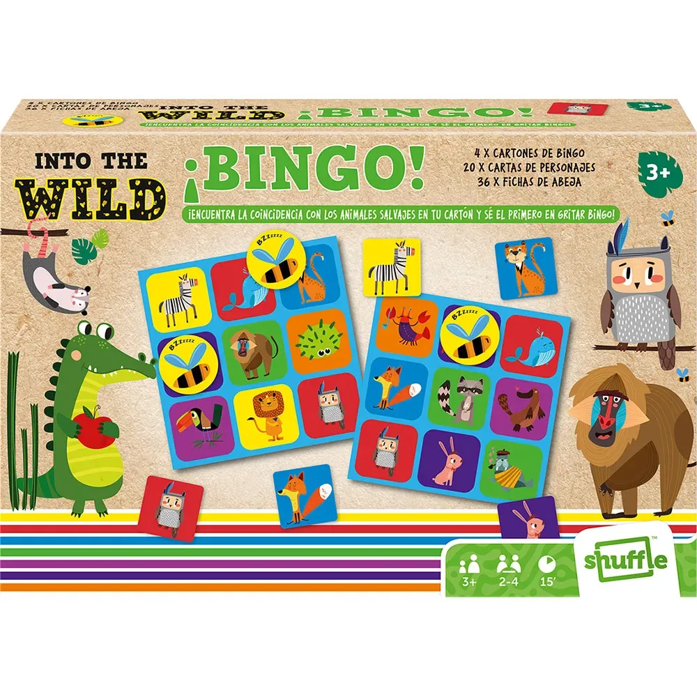Into The Wild Bingo Brädspel från Shuffle – kartong