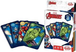 Marvel Avengers - 4-in-1 Kaartspellen (Kwartet, memo, snap from Shuffle – box 1 of 2
