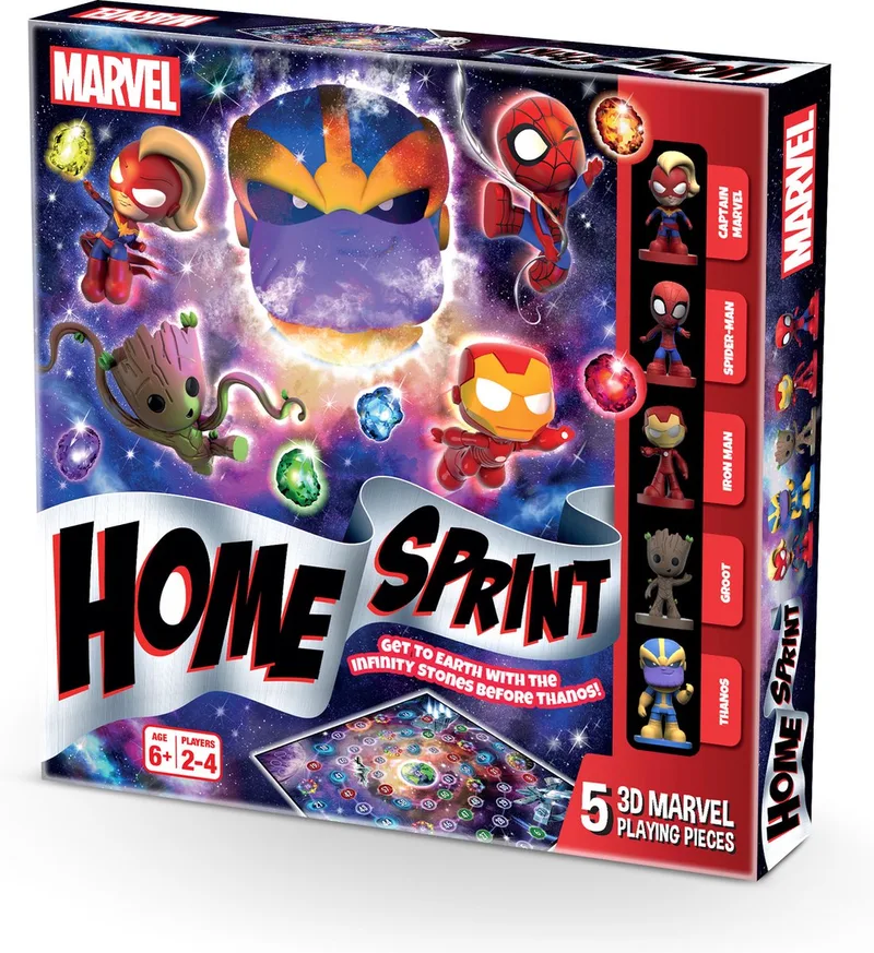 Marvel Avengers Home Sprint - Bordspel - Familie - Marvel - Ganzenbord fra Shuffle – æske