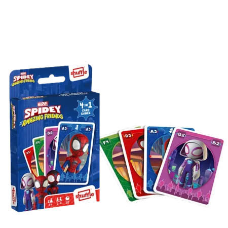 Spidey & His Amazing Friends - 4-in-1 Kaartspellen (Kwartet, memo, snap, actiespel) from Shuffle – box 2 of 2