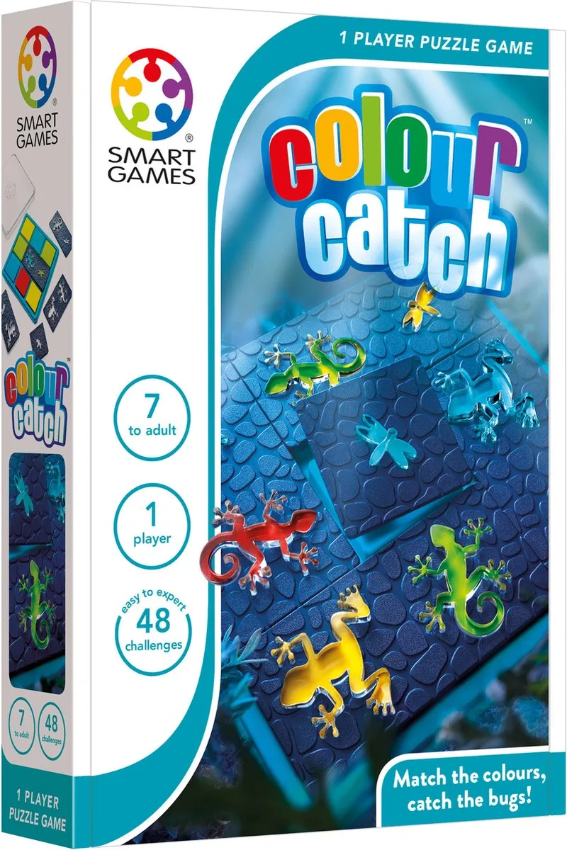 Colour Catch - 60 opdrachten - Denkspel - Kikkers en salamanders från SmartGames – kartong