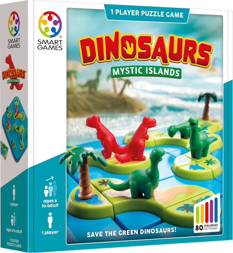 Dinosaurs: Mystic Islands - Logisch Denkspel - 80 Opdrachten - Breinbreker - Vanaf 6 Jaar from SmartGames – box