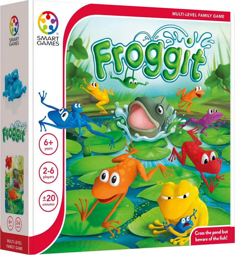 Froggit - Strategisch Familie Bordspel - Meerdere Spelniveaus - 2 tot 6 Spelers - Vanaf 6 Jaar von SmartGames – Schachtel