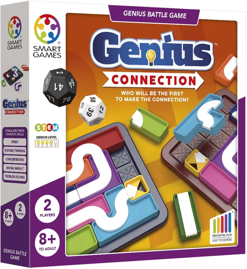 Genius Connection - Snel & Strategisch Puzzelspel - 720 uitdagingen - Voor 1 als 2 Spelers - Vanaf 8 Jaar von SmartGames – Schachtel