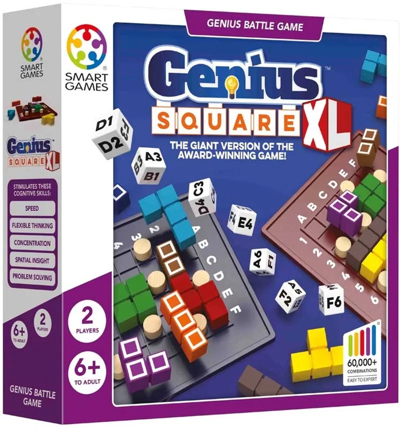 Genius Square XL - 2 spelers - puzzelspel van SmartGames – doos