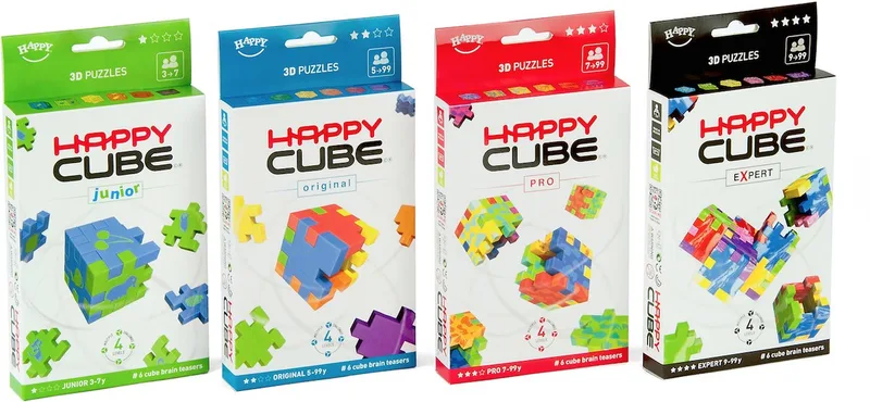 Happy Cube Allround Voordeelpakket (24 stuks) – Kleurrijke puzzelkubussen voor uren speelplezier - 3D von SmartGames – Schachtel