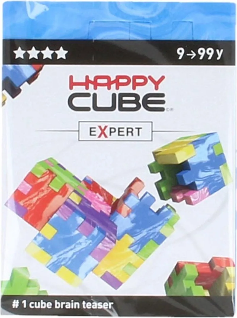 Happy Cube Expert Puzzel van SmartGames, editie Blauw – doos