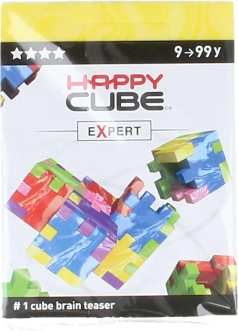 Happy Cube Expert Puzzel van SmartGames, editie Geel – doos