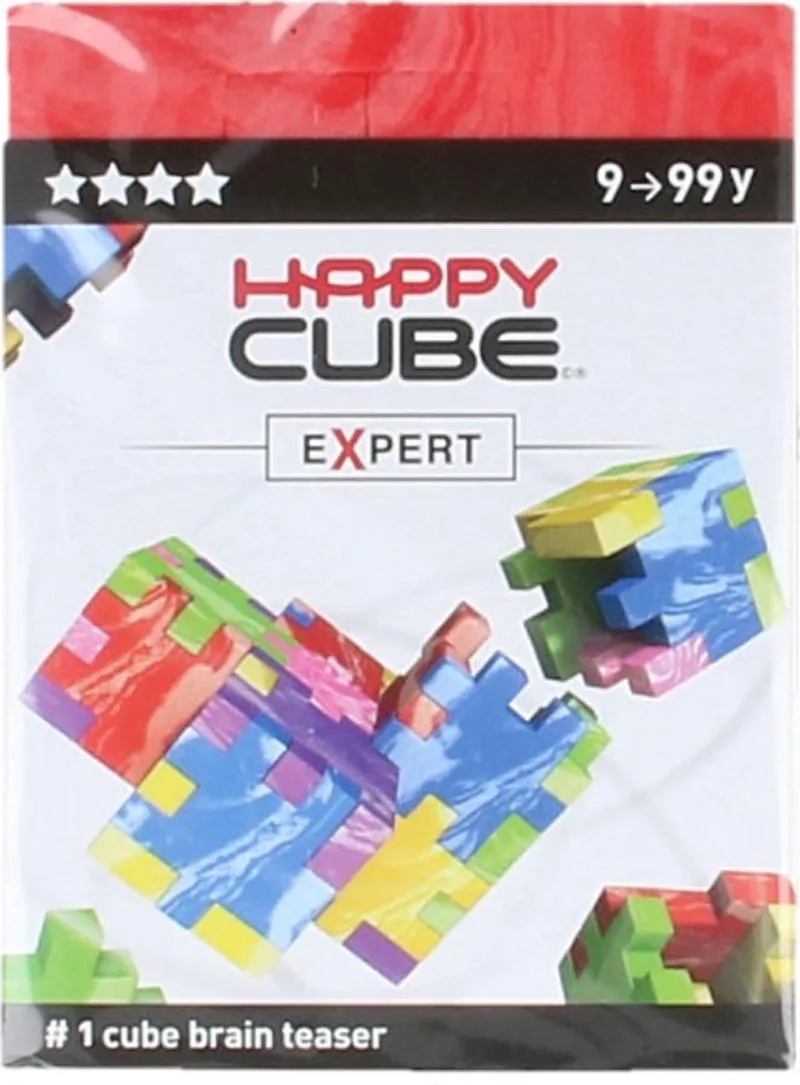 Happy Cube Expert Puzzel van SmartGames, editie Rood – doos