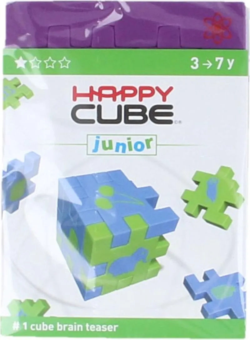 Happy Cube Junior Puzzel from SmartGames, Purple edition – box