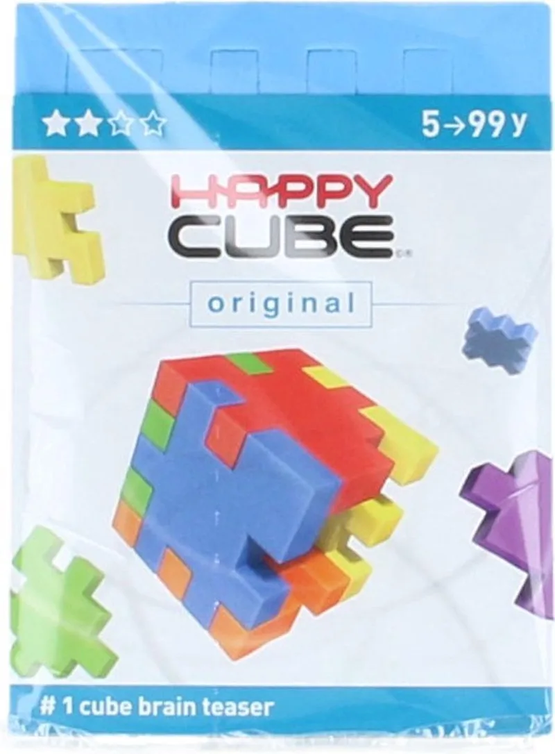 Happy Cube Original Puzzel from SmartGames, Blue edition – box