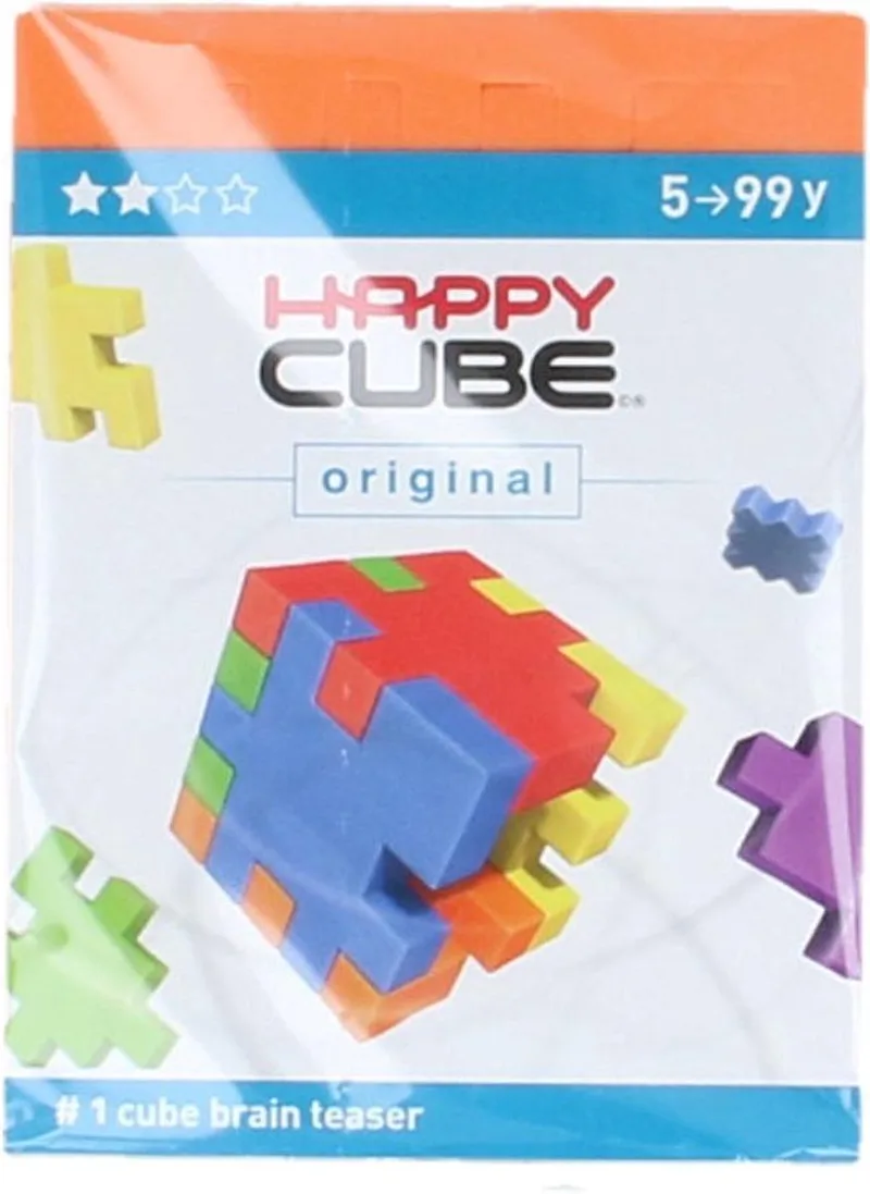 Happy Cube Original Puzzel from SmartGames, Orange edition – box
