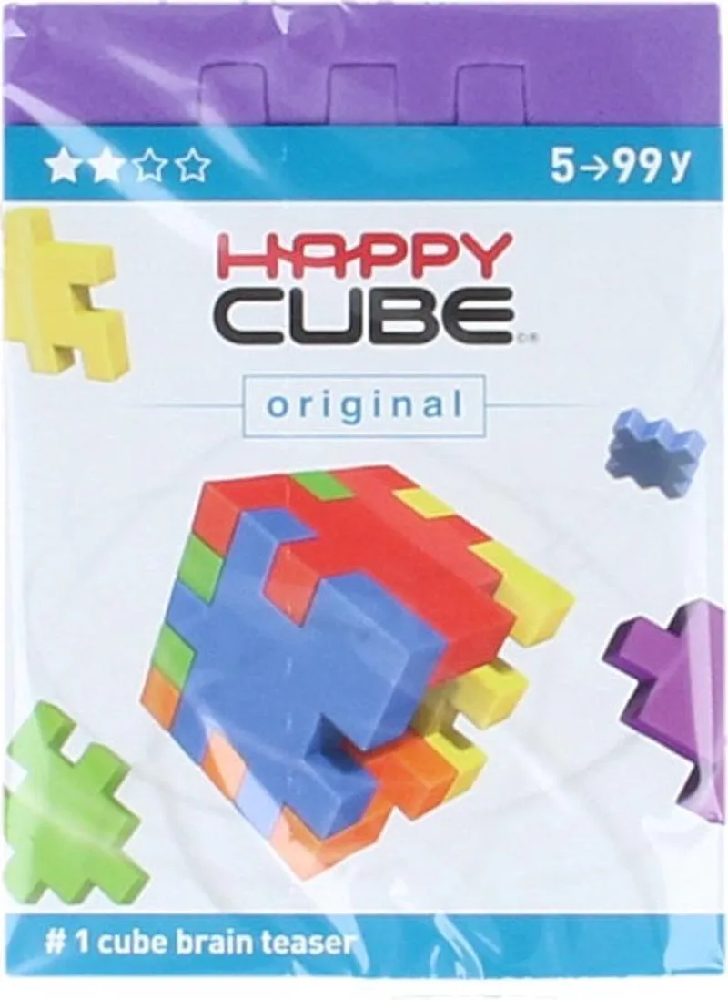 Happy Cube Original Puzzel from SmartGames, Purple edition – box