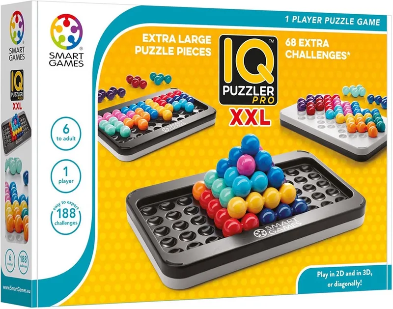 IQ Puzzler Pro XXL - 188 opdrachten - 2D en 3D puzzels from SmartGames – box