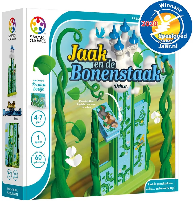 Jaak & de bonenstaak - Logisch Denkspel voor Kleuters & Jonge Kinderen - 60 Opdrachten met Prentenboek - Educatief Solospel - Vanaf 4 Jaar van SmartGames – doos