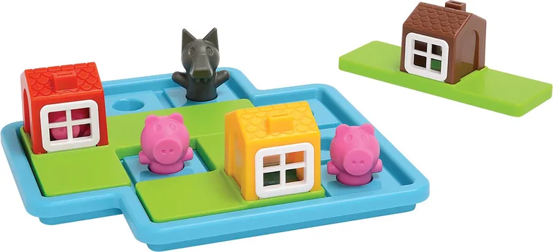 Les Trois Petits Cochons - Deluxe von SmartGames, Ausgabe Meerkleurig – Schachtel
