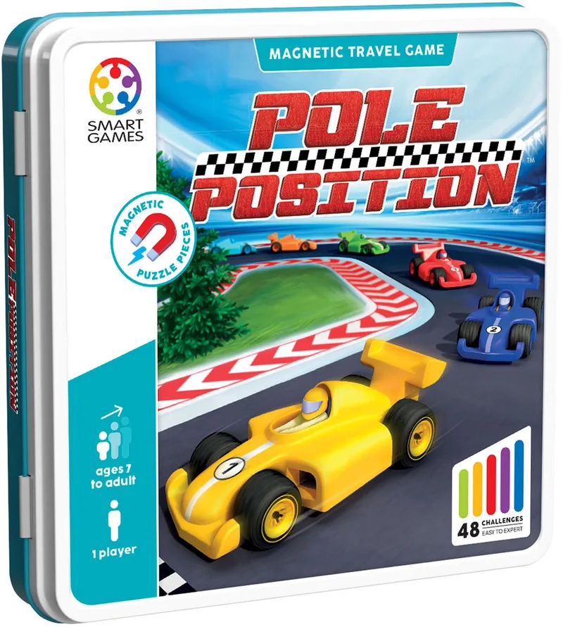 Pole Position - Magnetisch 3D Race Denkspel - 48 Educatieve Circuit Uitdagingen - Compact Reisspel & Solospel - Vanaf 5 Jaar von SmartGames – Schachtel