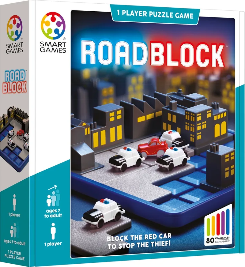 RoadBlock - Logisch Denkspel - 80 Opdrachten - Ruimtelijke Breinbreker & Solospel - Vanaf 7 Jaar from SmartGames – box