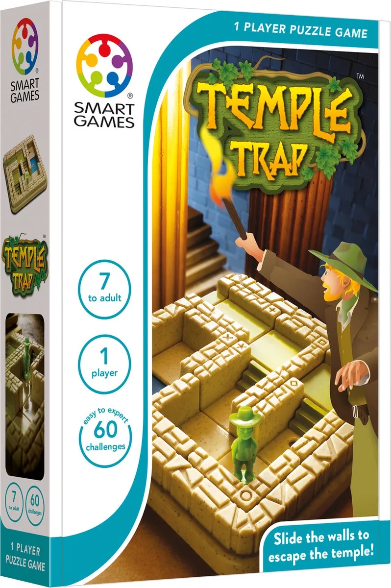 Temple Trap - 60 Uitdagingen - Labyrint - Reisspel & Solospel - Vanaf 7 Jaar from SmartGames – box