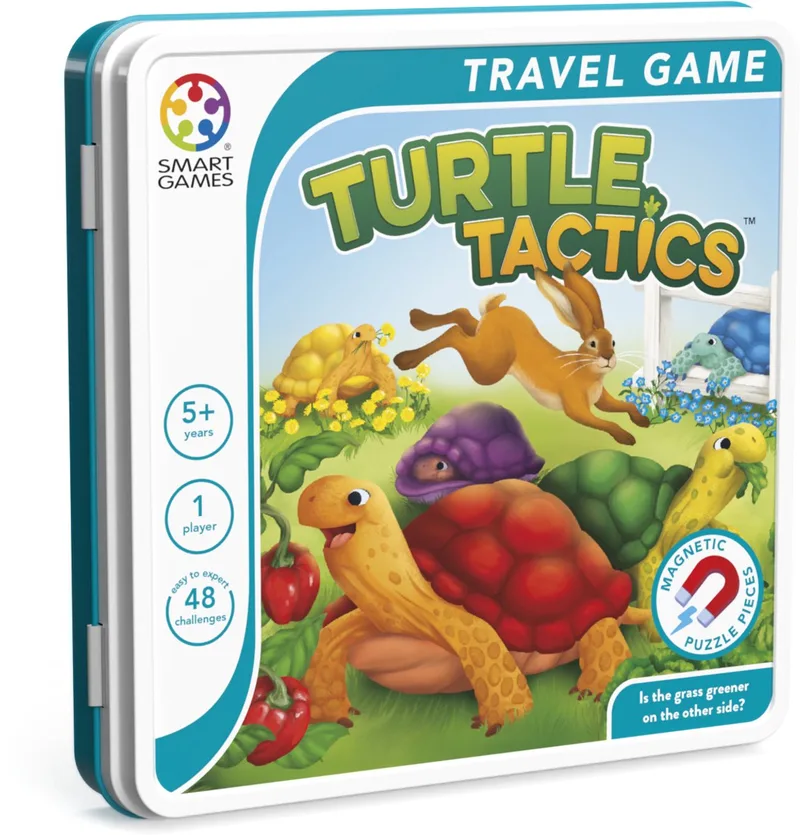 Turtle Tactics - Magnetisch Logisch Denkspel - 48 Educatieve Haas & Schildpad Uitdagingen - Compact Reisspel & Solospel - Vanaf 5 Jaar von SmartGames – Schachtel