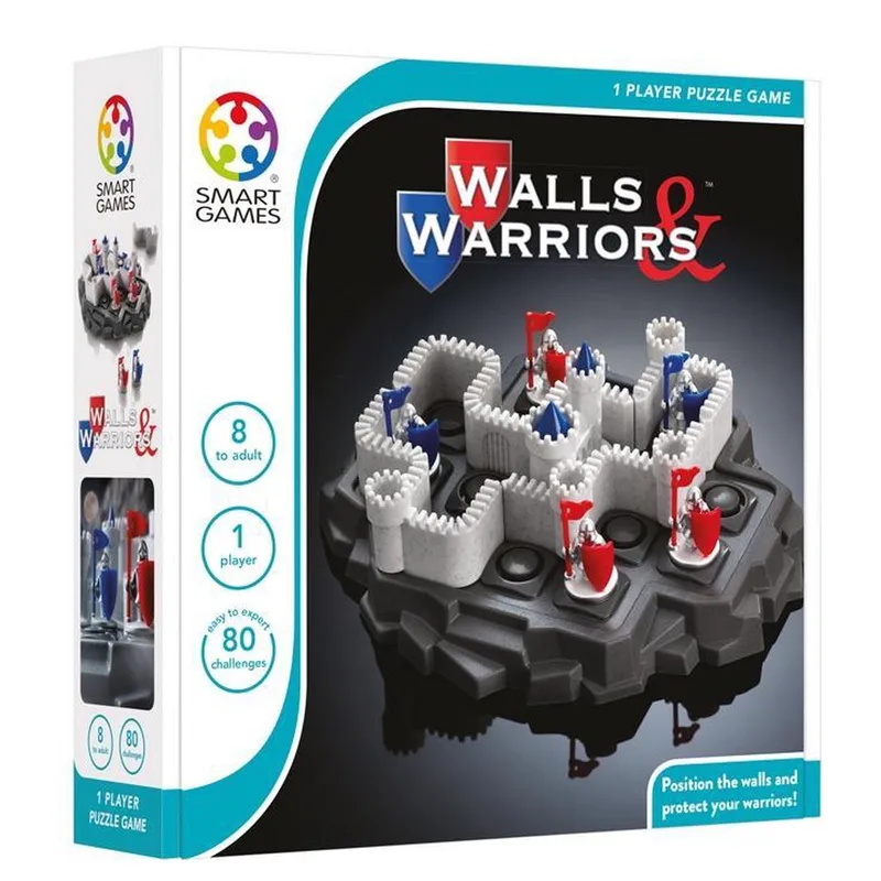 Walls & Warriors - 80 opdrachten - vanaf 8 jaar - ridderspel - denkpuzzel von SmartGames – Schachtel