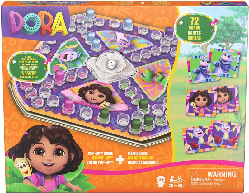 Dora the Explorer-geheugenspel, klassiek memokaartspel, Dora the Explorer-speelgoed, educatief speelgoed, 1-4 spelers de Spin Master Games, édition Multicolore – boîte