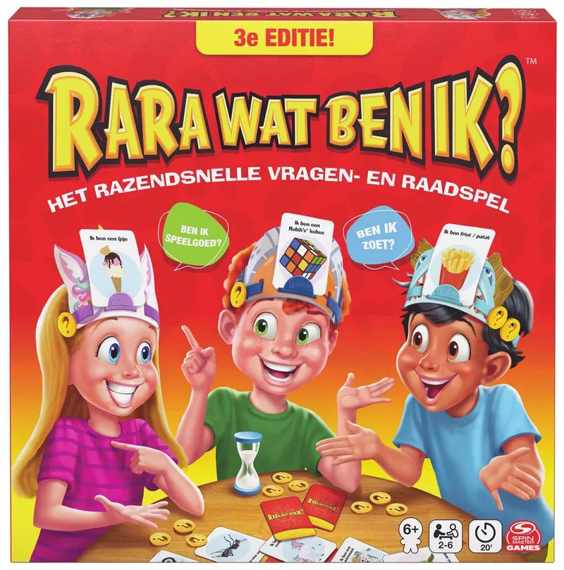 RARA Wat ben ik? Hedbanz – 3e Editie 2025 – 2-6 Spelers – Nederlandstalig de Spin Master Games – boîte