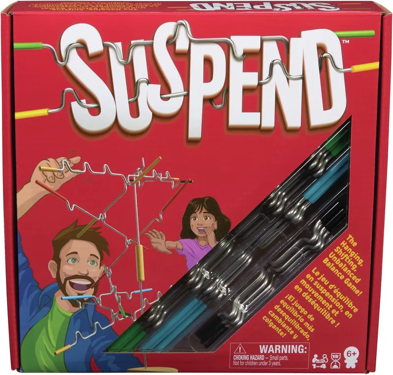 Suspend - Een evenwichtig familiespel met lastige haken en vaste handen leuke activiteit voor kinderen volwassenen en spelletjesavond met het hele gezin educatief speelgoed 1-4 spelers de Spin Master Games, édition Multicolore – boîte
