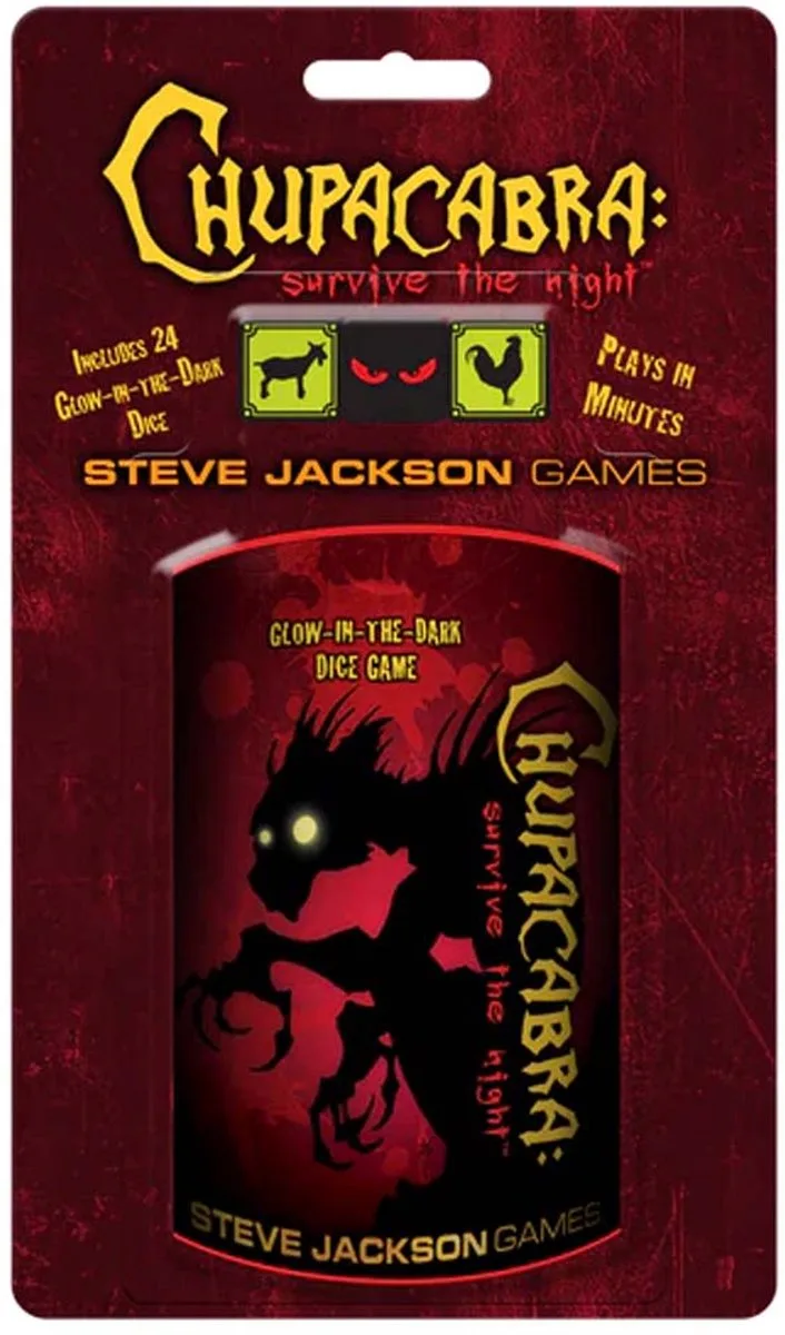 Chupacabra: Survive the Night - Steve Jackson Games - Dobbelspel in het Engels - Vanaf 10 jaar - 10-20 minuten speeltijd de Steve Jackson Games – boîte